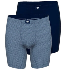CECEBA 8085 Grote maten Donker blauwe Lange Boxer Shorts (2-pack)
