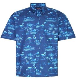 Espionage Grote maten Flamingo Print Overhemd