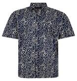 Espionage Grote maten Abstract Print Overhemd  2XL-8XL