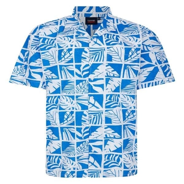 Espionage Grote maten Leaf Print Overhemd  2XL-8XL
