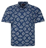 Espionage Grote maten Navy Polo Shell Print  2XL-8XL