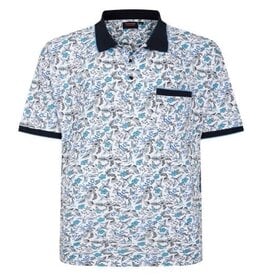 Espionage Grote maten Witte Polo Bird Print