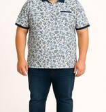 Espionage Grote maten Witte Polo BirdPrint  2XL-8XL