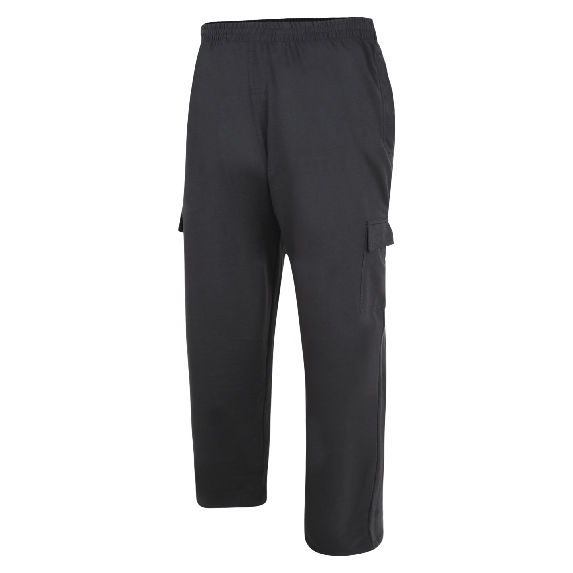 KAM Pantalon de Jogging Cargo Noir de grandes tailles 2XL-8XL