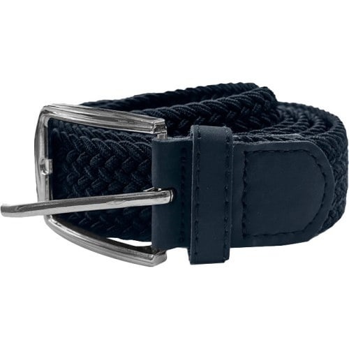 double Grote maten  Elastische Gevlochten Navy Riem 130  t/m 160 cm