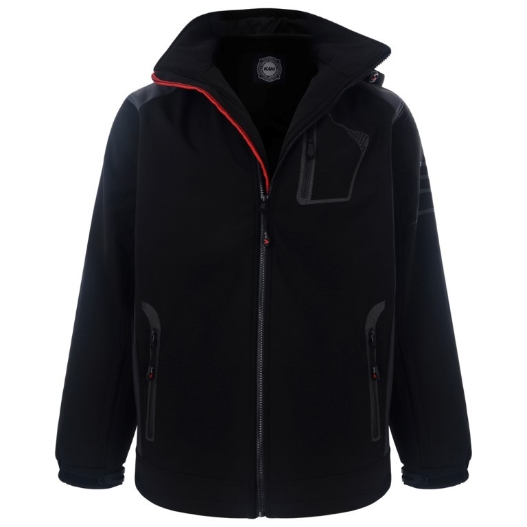 KAM Grote maten Zwart  Softshell Jack 2XL-8XL