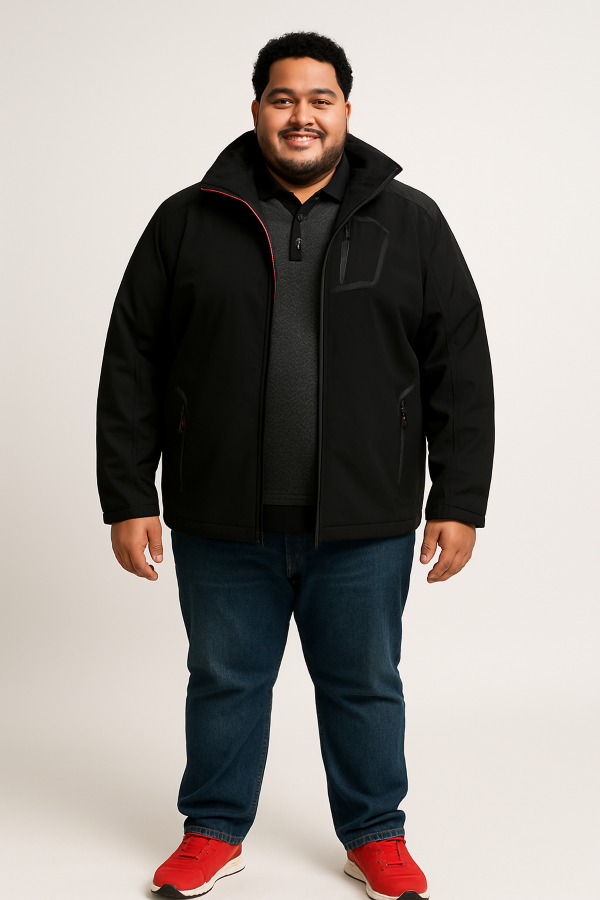 KAM Grote maten Zwart  Softshell Jack 2XL-8XL