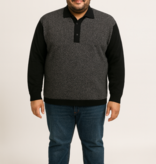 Espionage Grote maten  Zwarte Gebreide polo 2XL-8XL