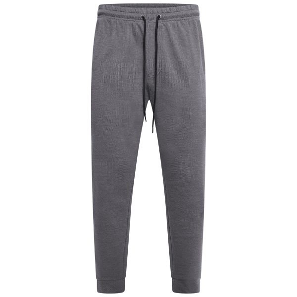 KAM Grote maten Charcoal Textured Interlock Joggingsbroek 2XL-8XL
