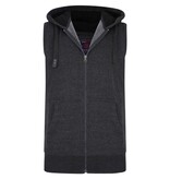 KAM Grote maten Charcoal Sleeveless Hoody  2XL-8XL