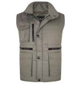KAM Gilet sans manches matelassé grande taille olive