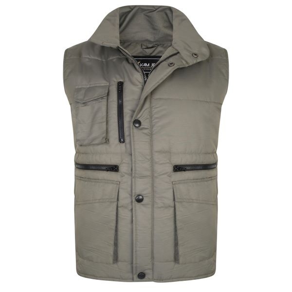 KAM Grote maten Olive  Gewatteerde Bodywarmer 2XL-8XL