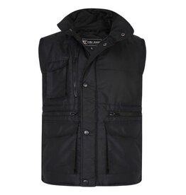 KAM Gilet sans manches matelassé grande taille noir