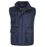 KAM Gilet sans manches matelassé grande taille bleu marine 2XL à 8XL