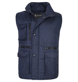 KAM Gilet sans manches matelassé grande taille bleu marine