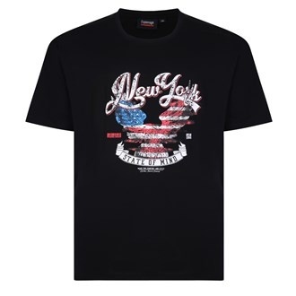 Espionage Grote maten Zwart T-shirt "Bikers-Club"