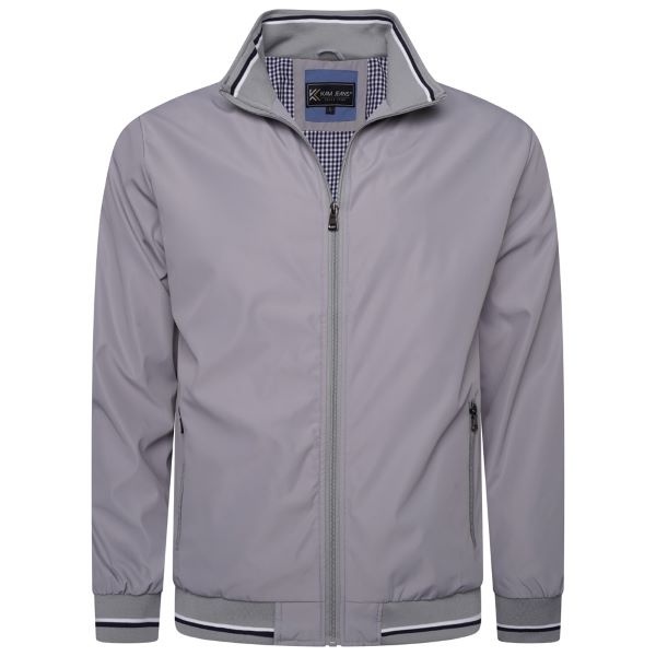 KAM Grote maten Zilver  Premium Zomer Harringtonjas  2XL-8XL