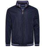 KAM Grote maten Navy  Premium Zomer Harringtonjas  2XL-8XL