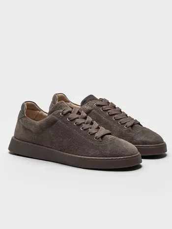 REFERENC THE CASSETTA SNEAKER DARK TAUPE SUEDE