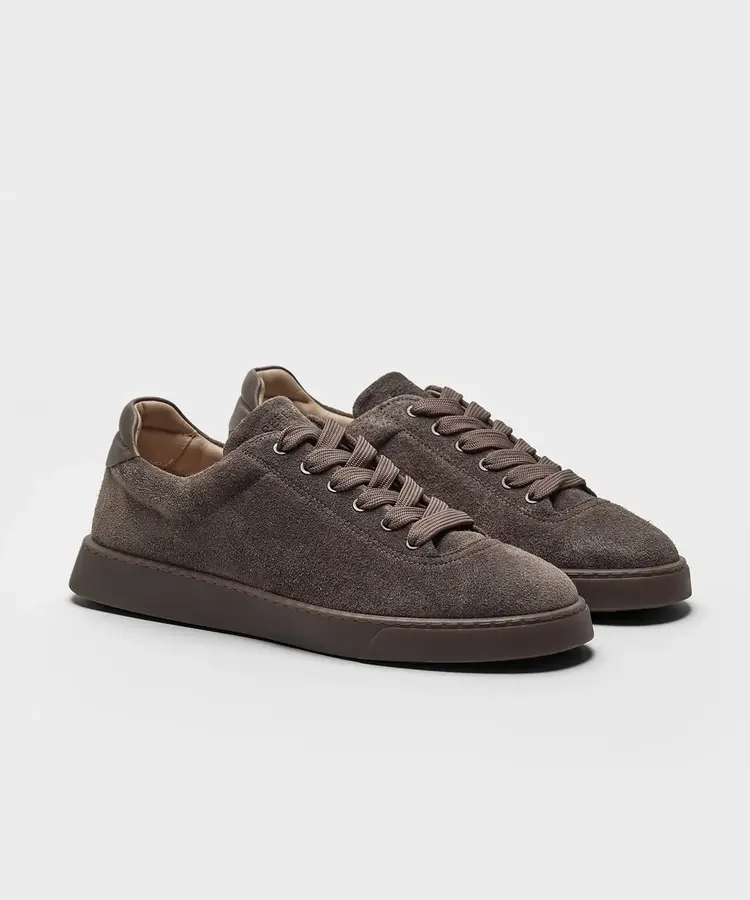REFERENC REFERENC THE CASSETTA SNEAKER DARK TAUPE SUEDE