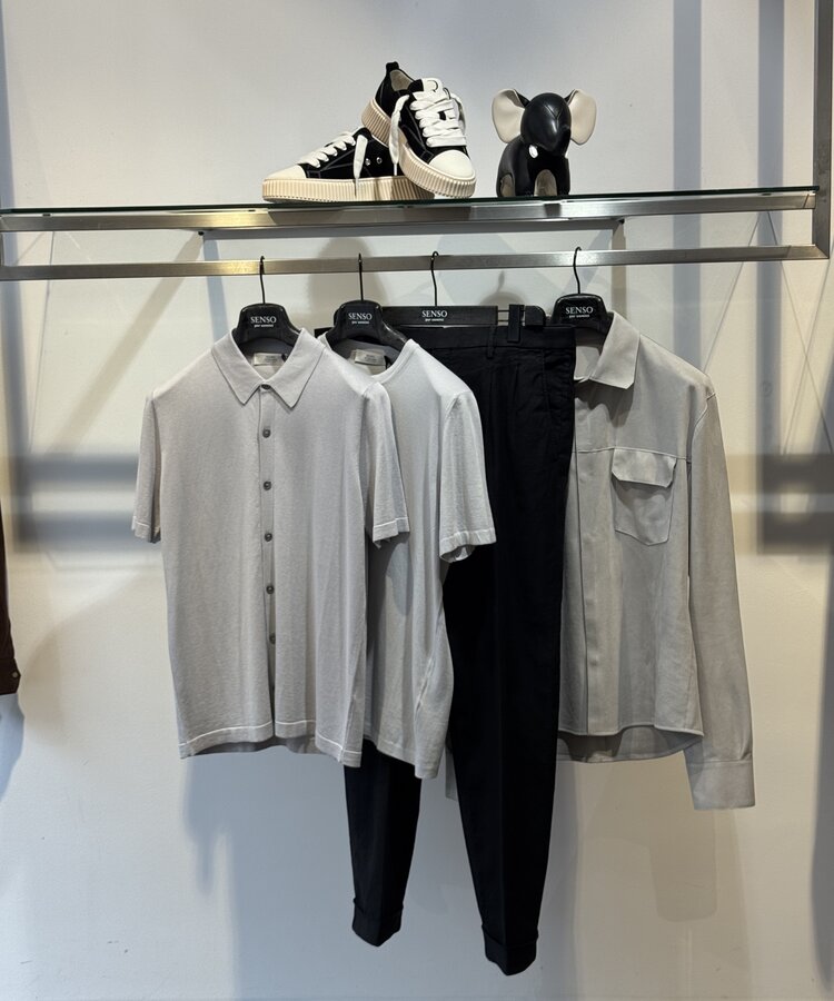 MAURO OTTAVIANI OTTAVIANI SILK COTTON POLOSHIRT