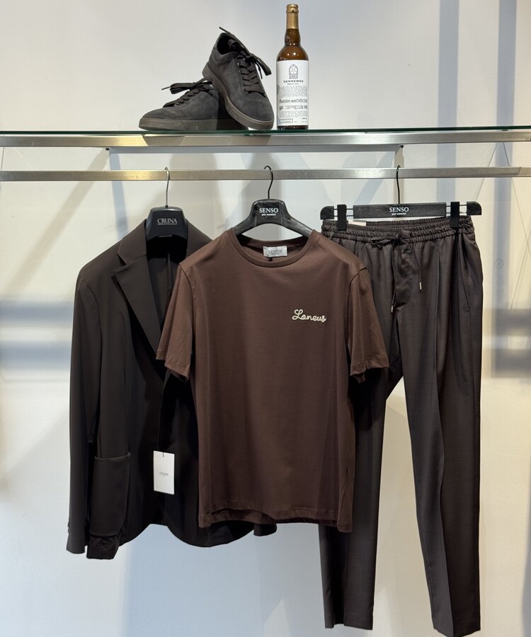 LANEUS LANEUS ICON JERSEY SHIRT CHOCOLATE