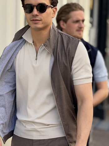 PIETRA SALATA VEST IN LORO PIANA BEIGE