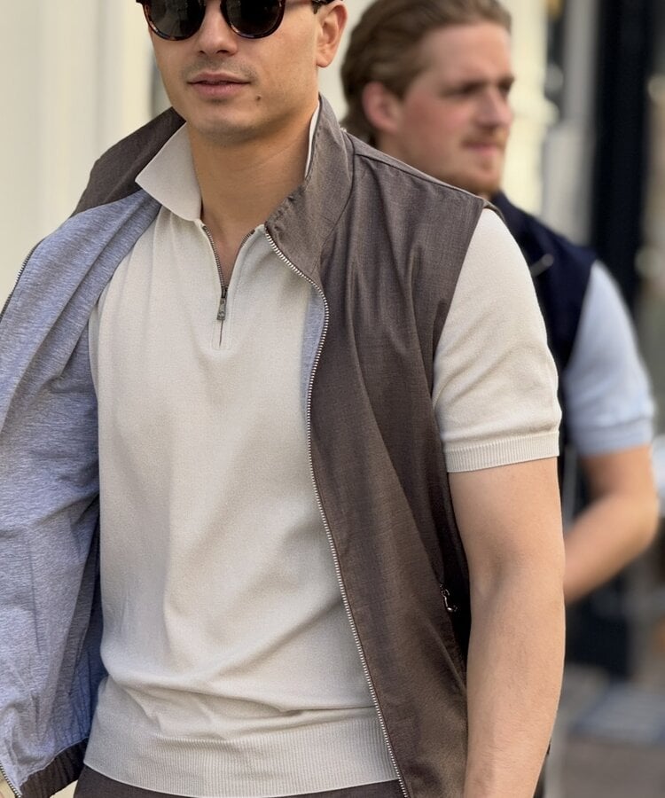 PIETRA SALATA PIETRA SALATA VEST IN LORO PIANA BEIGE