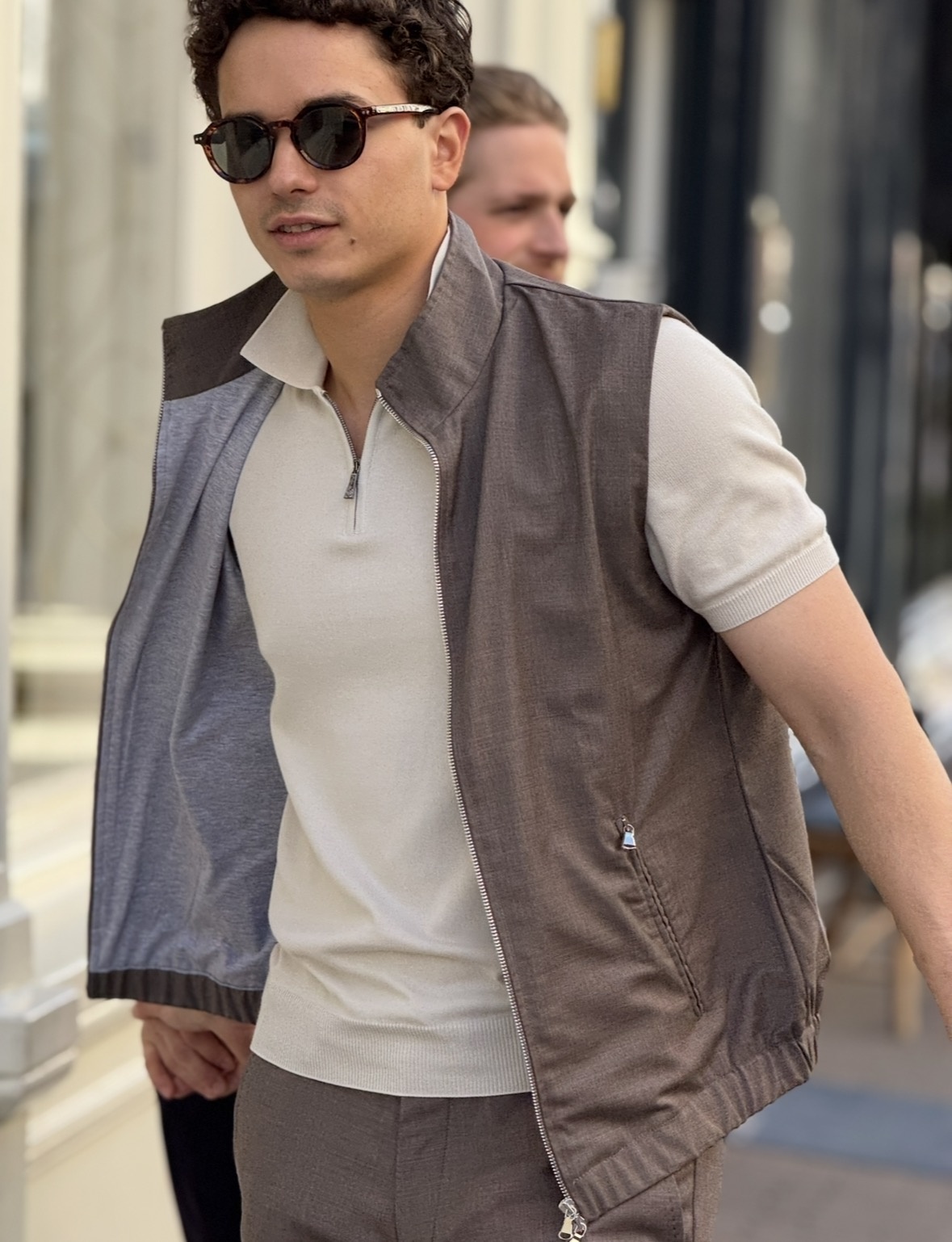 PIETRA SALATA VEST IN LORO PIANA BEIGE