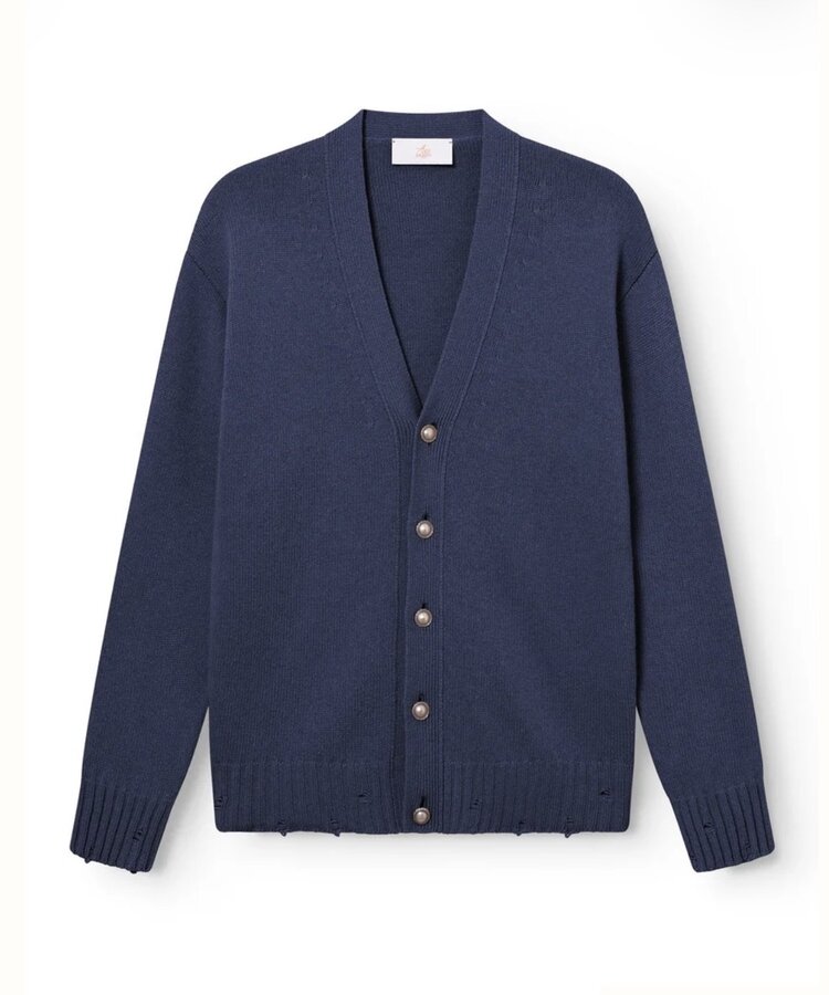 ACE DENIM PARIS ACE NAVY VINTAGE GARDIGAN