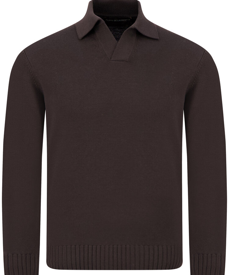 FILIPPO DE LAURENTIIS FDL MERINO PURO POLO LONG MILATARE