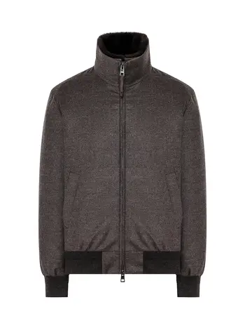 DUNO DUNO BROWN ONORIO BOMBER IN LORO PIANA