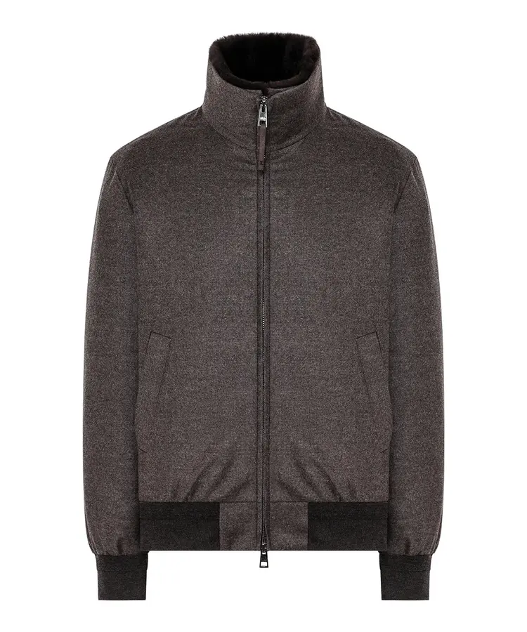 DUNO DUNO BROWN ONORIO BOMBER IN LORO PIANA