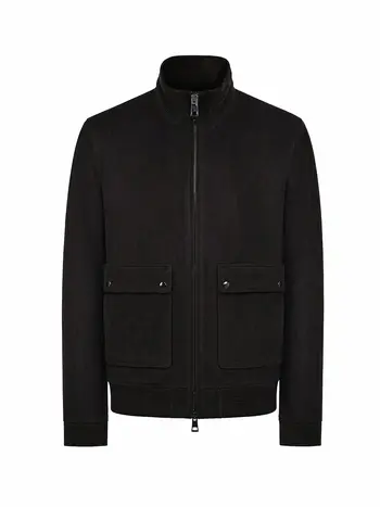 DUNO DUNO BROWN SUEDE BOMBER JACKET