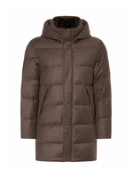 DUNO DUNO BROWN MAGNUS PARKA IN LORO PIANA