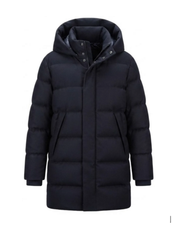 DUNO DUNO NAVY MAGNUS PARKA IN LORO PIANA