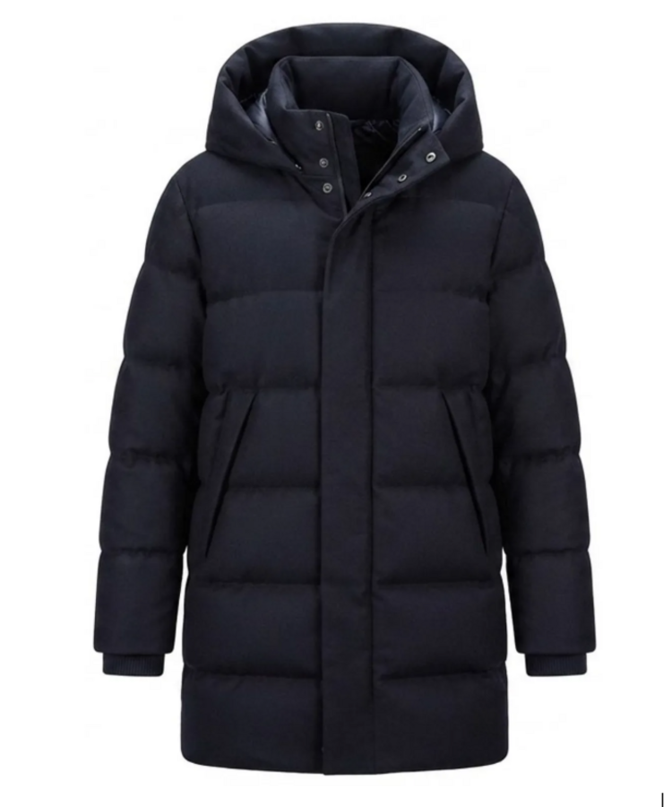 DUNO DUNO NAVY MAGNUS PARKA IN LORO PIANA