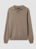 FILIPPO DE LAURENTIIS FDL MERINO PURO POLO LONG GREIGE