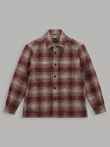 XACUS XACUS OVERSHIRT CHECK WOVEN FIRE RED