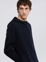 ASPESI ASPESI NAVY WOOL ZIP HOODY
