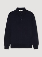 ALTEA MILANO ALTEA LANA CASHMERE POLOSHIRT LONG NAVY