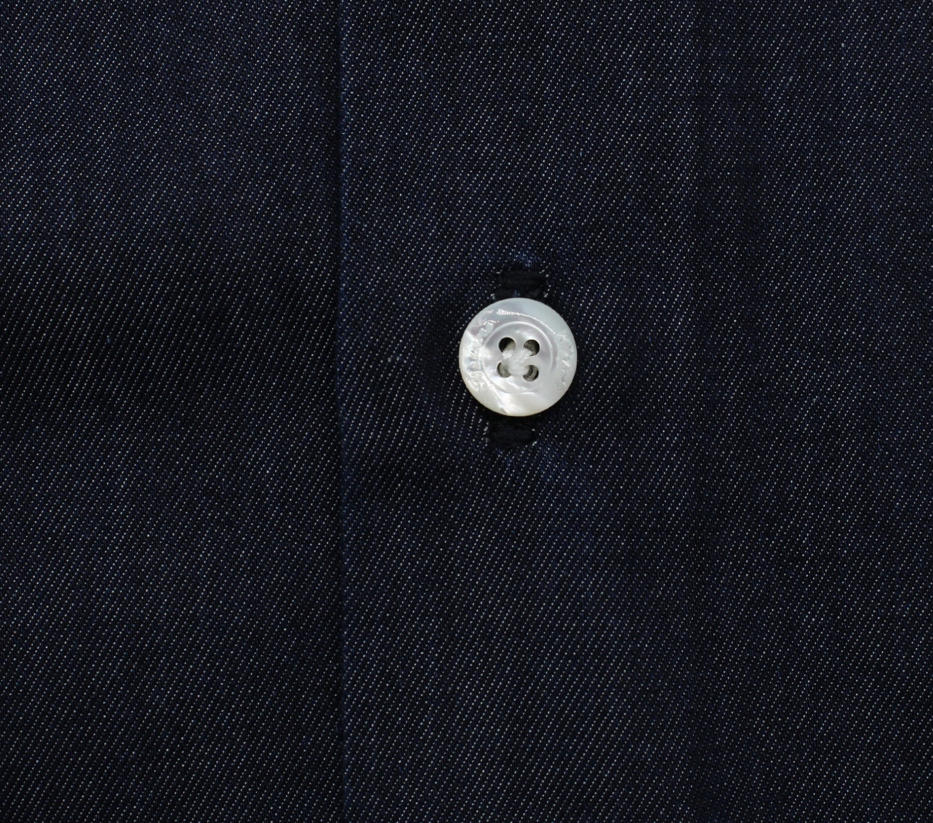 FINAMORE FINAMORE BLUE GIZA COTTON DENIM SHIRT