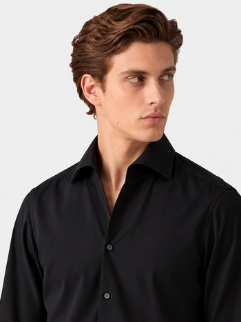 FINAMORE FINAMORE USTICA ONE PIECE SHIRT BLACK