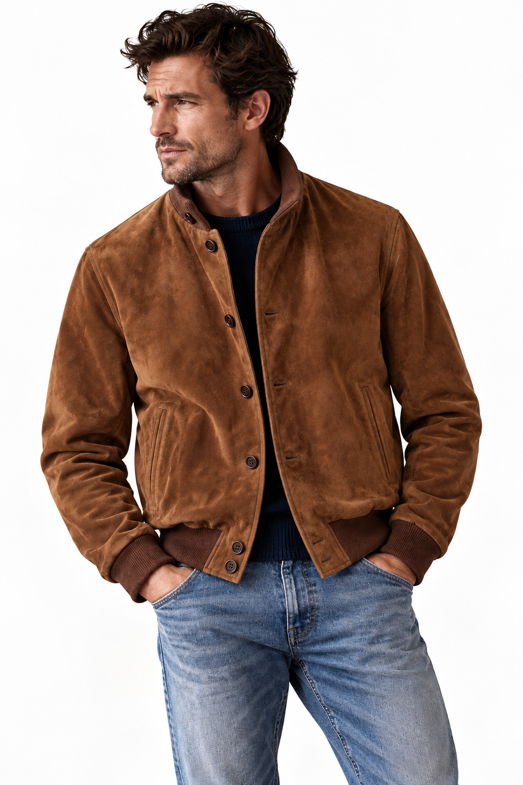 DEL VECCHIO DEL VECCHIO SUEDE VALSTARINO JACKET
