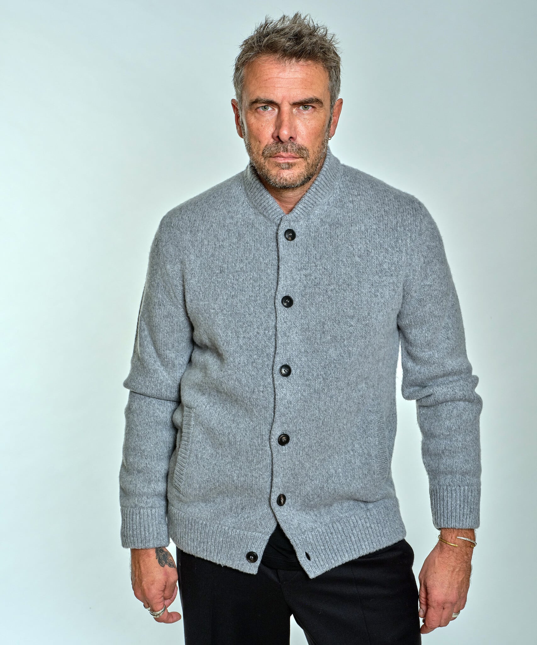 MAURO OTTAVIANI OTTAVIANI BRUSHED BUTTON BOMBER
