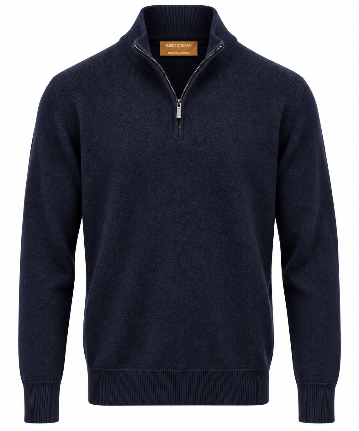 MAURO OTTAVIANI OTTAVIANI HALF ZIP FULL CASHMERE NAVY