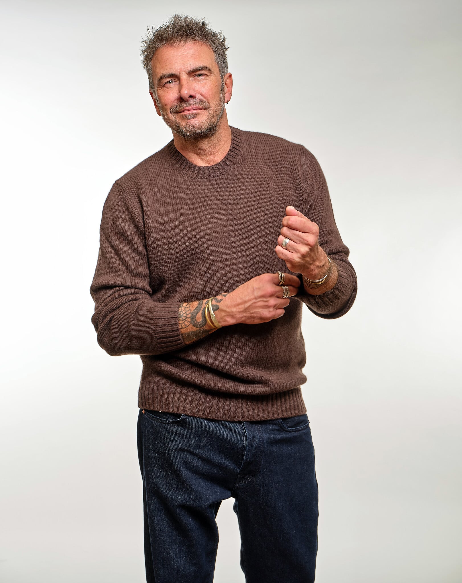 MAURO OTTAVIANI OTTAVIANI CREWNECK WOOL / CASHMERE BROWN