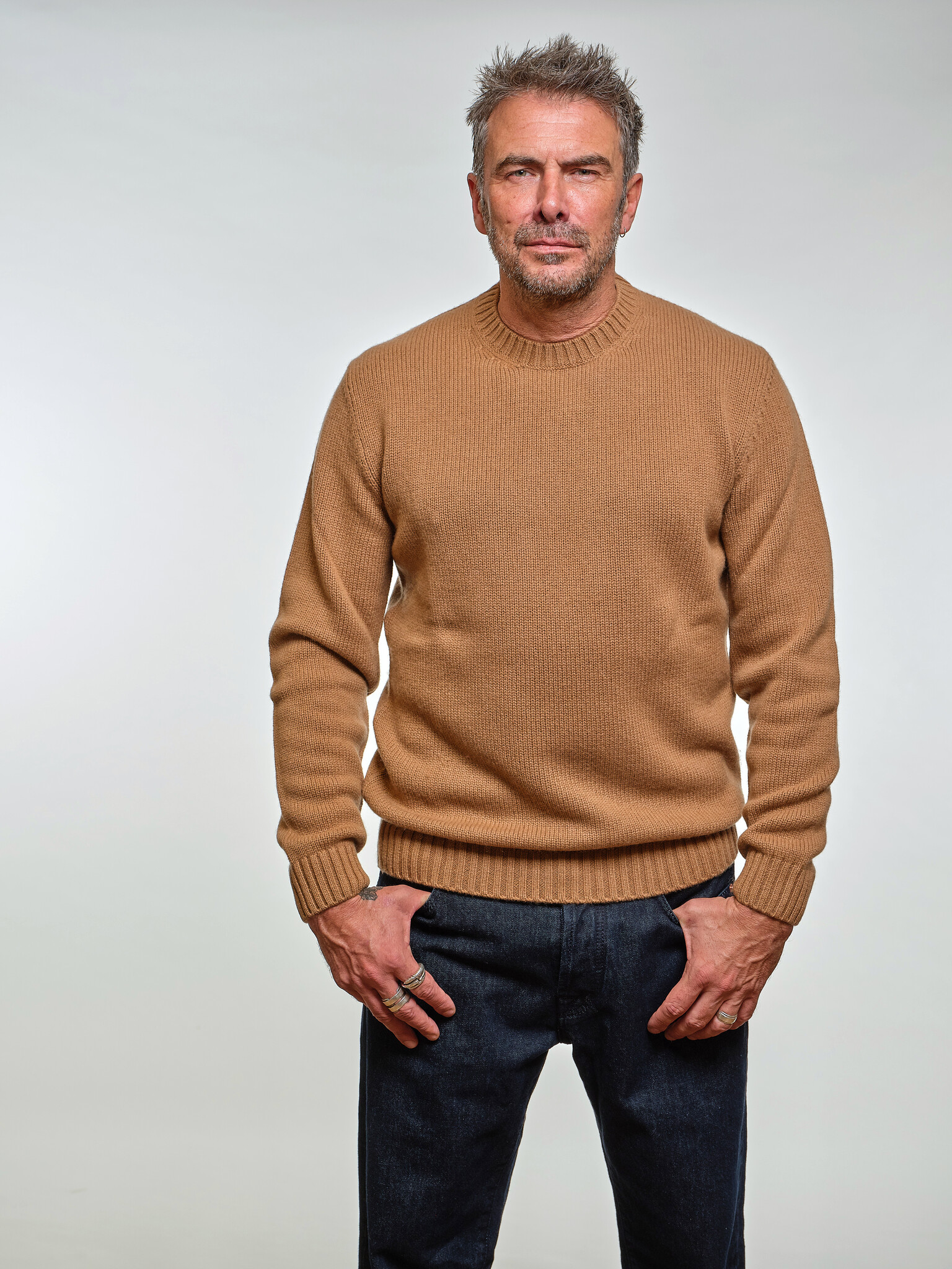 MAURO OTTAVIANI OTTAVIANI CREWNECK WOOL / CASHMERE TAN