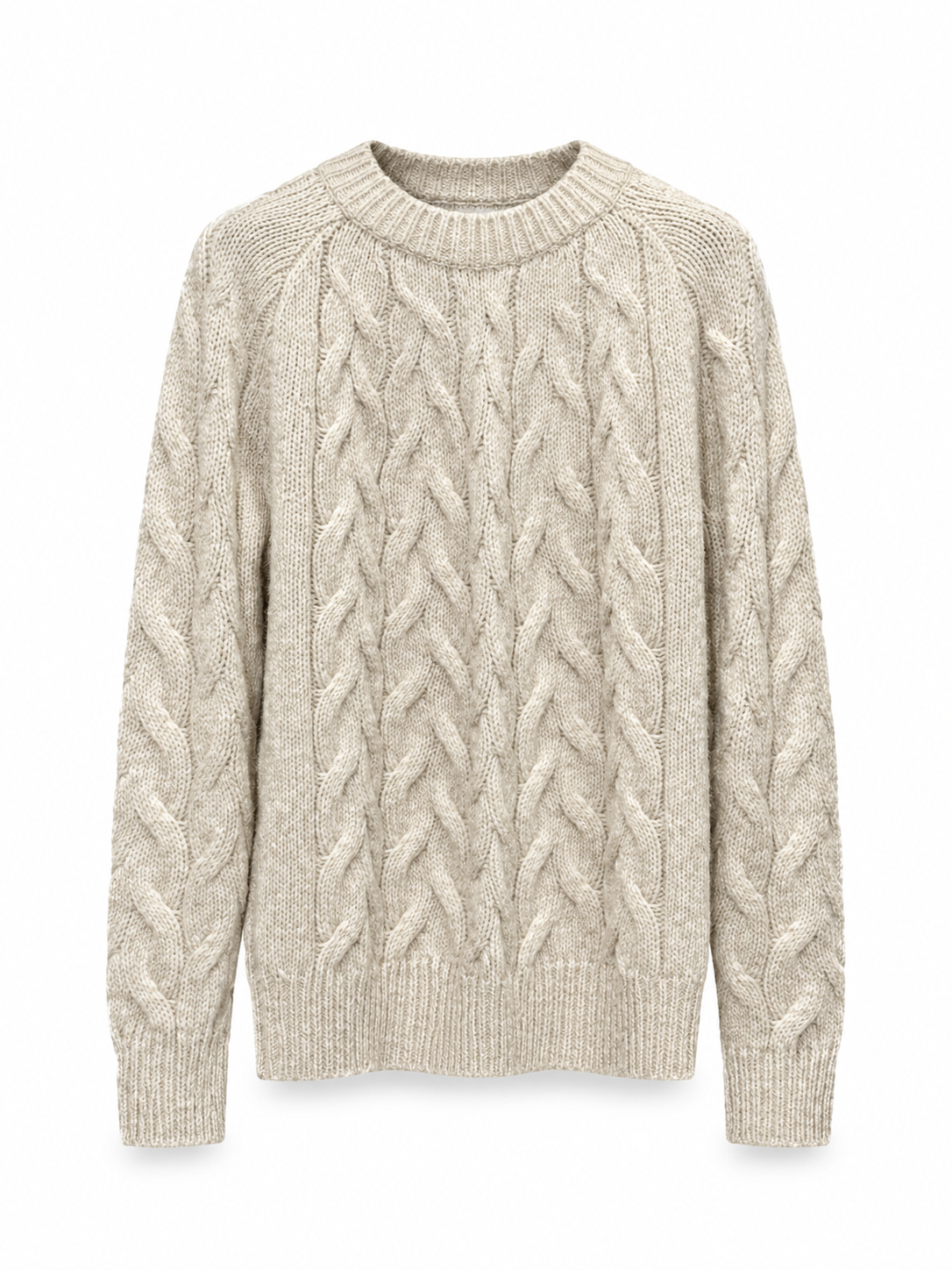ALTEA MILANO ALTEA CREWNECK CHUNKY CABEL KNIT
