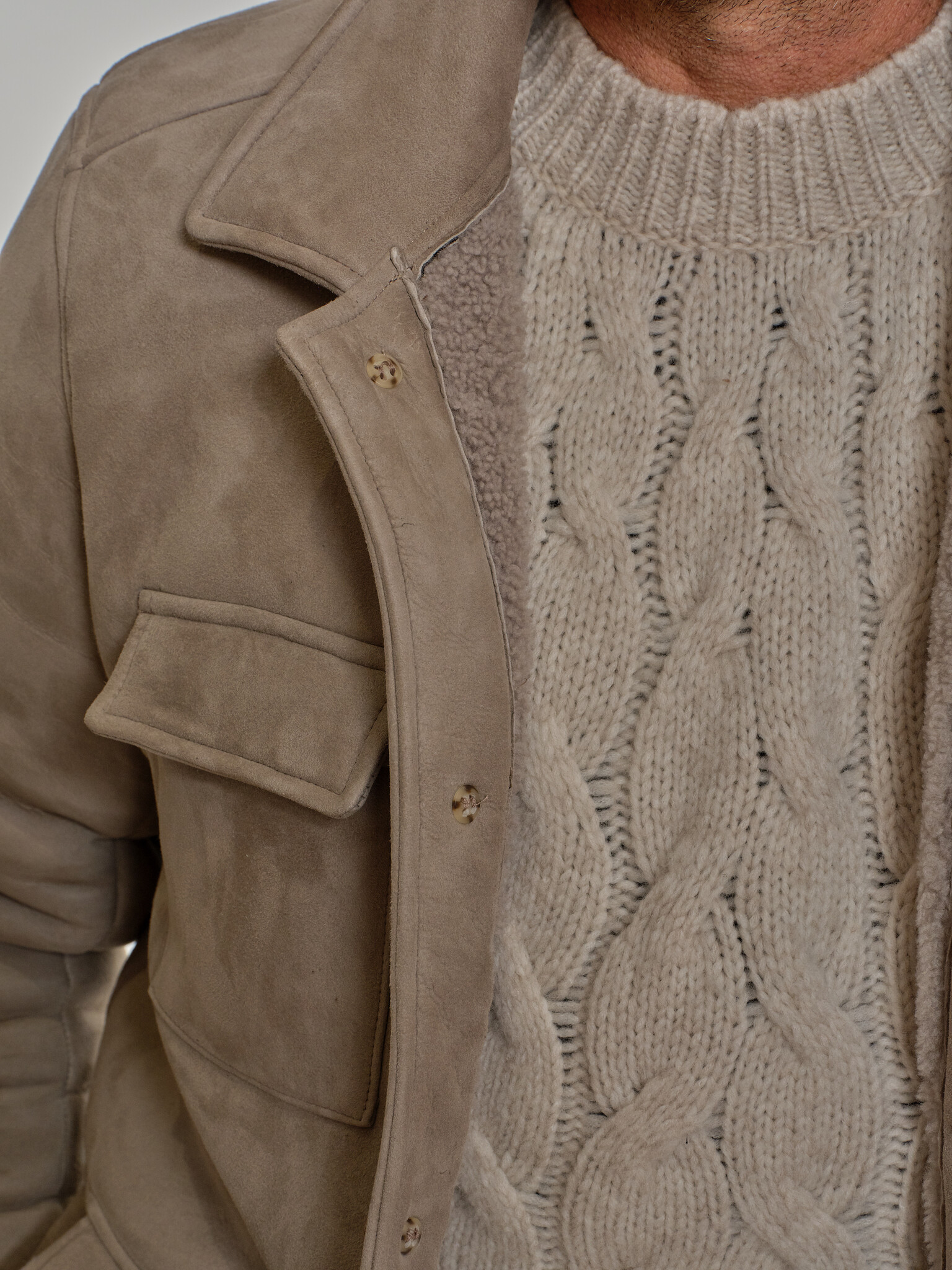 DEL VECCHIO SHEARLING LEATHER PARKA HANDMADE
